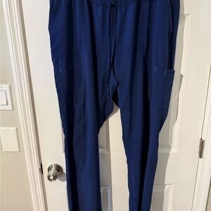 Scrubstar Women’s Navy  Blue Cargo Scrub Pants with Drawstring Waist